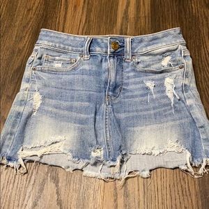 Jean mini skirt